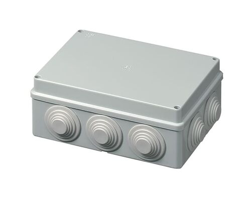 Коробка розподільна 190х140х70мм зовнішня IP55 з гумовими сальниками ELETTROCANALI