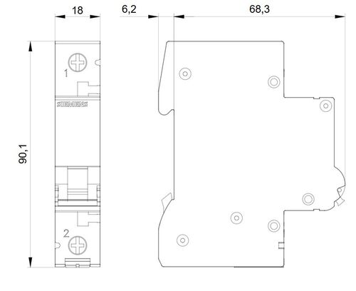 Автоматический выключатель 230/400V 6KA, 1-ПОЛ., b, 10A SIEMENS фото 1