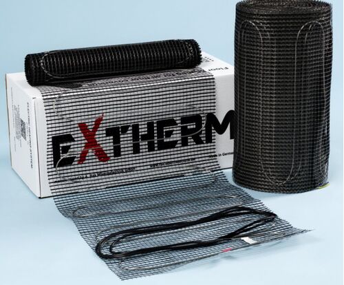 Нагрівальний мат 0.75 м кв 230 V AC Потужність 135 Вт в Чистову Стяжку, в клей під Плитку/Керамограніт Extherm Німеччина