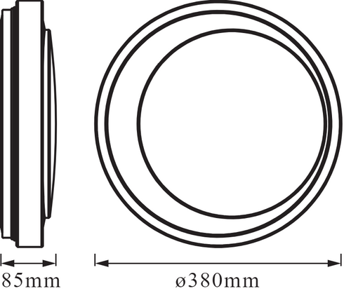 SMART + Wifi Orbis Moon Gray 380mm 3000...6500 К TW GR Потолочный светильник LEDVANCE фото 2