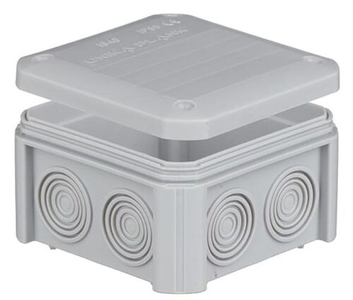 IB402 Коробка распределительная 90х90х52мм накладная самозатух. полипропилен 850 С IP54 UNIKA PLANK Electrotechnic