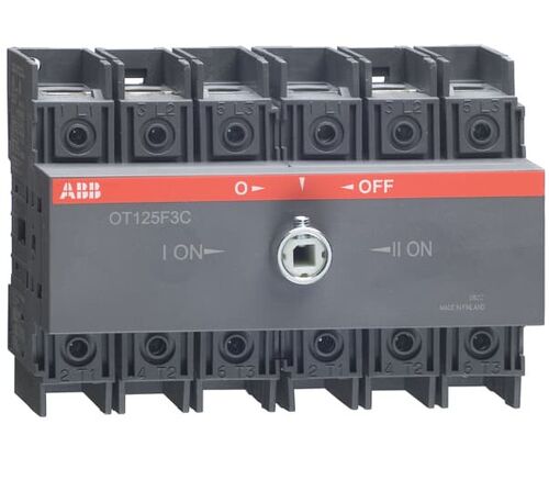 OT125F3C Вимикач перекидний (I-0-II) навантаження 125A 3 полюса (без ручки ) АВВ 1SCA105037R1001