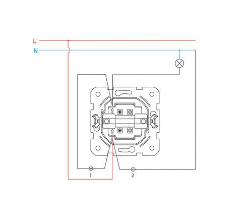 Выключатель 1-клавишный с подсветкой Asfora Сталь фото 1