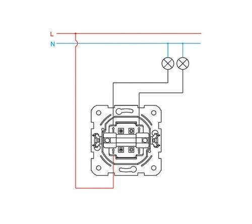 Выключатель 2-клавишный Asfora Сталь фото 2