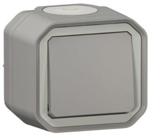 PLEXO Перемикач 10А накладний, колір Сірий
