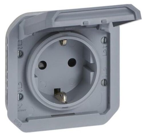 Розетка 16А 250V 2К+З с винтовыми клеммами механизм, цвет Серый ЕІВ PLEXO IP55 NEW Legrand