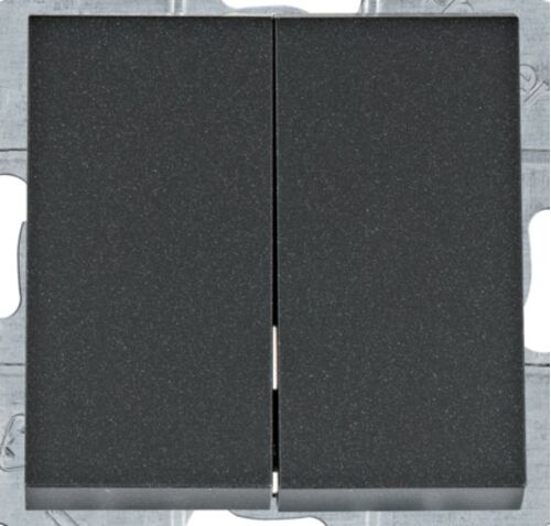 Вимикач кнопка 1-тактовий 2-клавішний Lumina, чорний, 10АХ/230В Hager WL0143