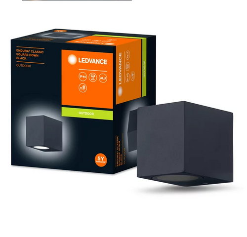 ENDURA Classic Square Down Black GU10 IP44 4058075763623 LEDVANCE фото 1