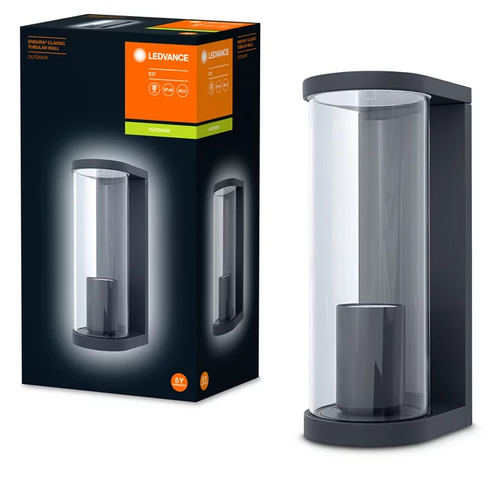 ENDURA Classic Tubular Wall E27 DG IP44 Фасадный светильник-Бра "Трубка" стекло/алюминий LEDVANCE фото 1