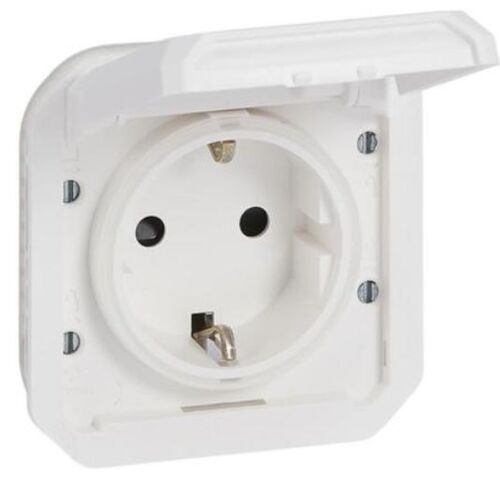 PLEXO Розетка 2К+З з гвинтовими клемами механізм, колір Білий