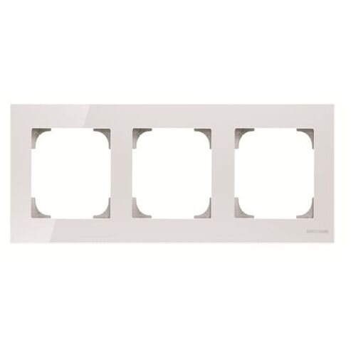 8573 CB Рамка 3-местна Sky (біле скло) Niessen ABB