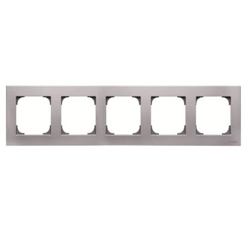 8575 PL Рамка 5-местная Sky серебристый Niessen ABB