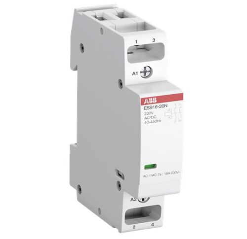ESB20-11N-06 Установчий контактор для управління одиночними навантаженнями 20A 1НО/1НЗ 230В ABB