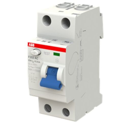 F202AC-63/0.03 2P, 63А, 30мА УЗО - устройство дифференциального тока  ABB