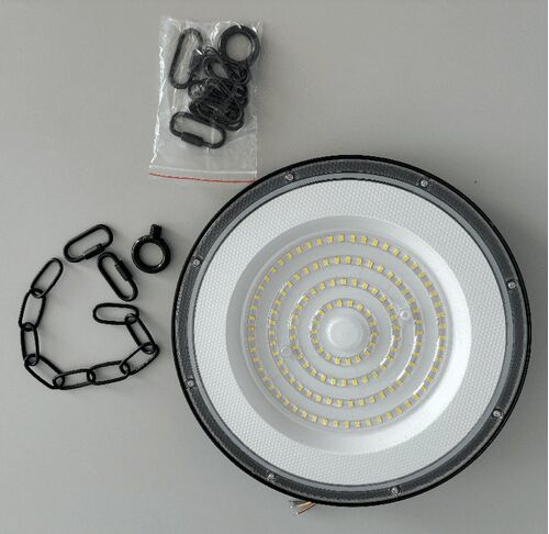 Світильник LHB 100w 11000Lm AC 100-265V IP65 6500К d247 x 45mm гарантія 2 року промисловий для високих стель ELMAR