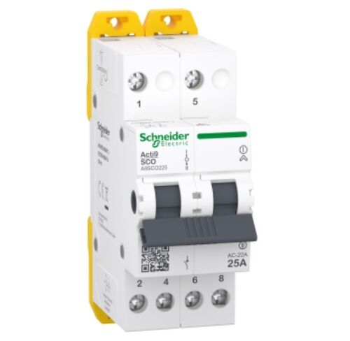 Перемикач на 3 положення для резервного живлення 1-0-2 iSSW Acti9 2P 25A 415В Schneider Electric