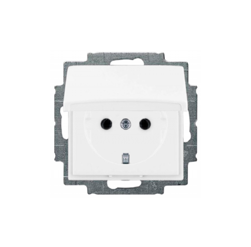 20 EUK-94-507 Розетка з заземл.і кришкою Basic 55 колір-білий ABB
