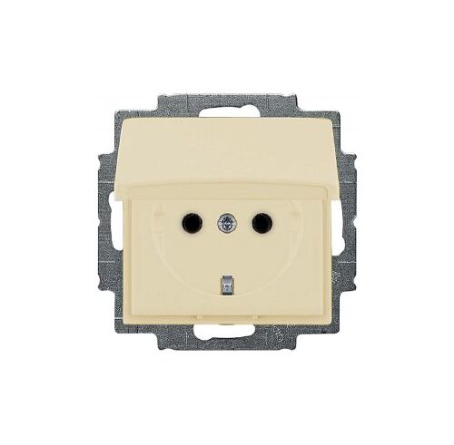 20 EUK-92-507 Розетка с заземл.и крышкой Basic 55 цвет-слоновая кость  ABB