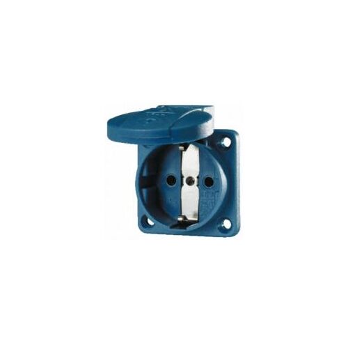 Розетка 16А 2п+З 230В SCHUKO IP54 панельная с пружинными клеммами синяя Mennekes