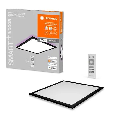 SMART+ Wifi Planon Plus Backlight 450x450mm RGB + TW + RC 28W IP20 Потолочный светильник НСП Основной и задний свет LEDVANCE фото 1