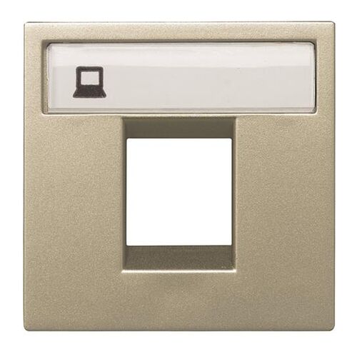 Накладка комунікаційної розетки одинарної 2-мод. шампань Zenit