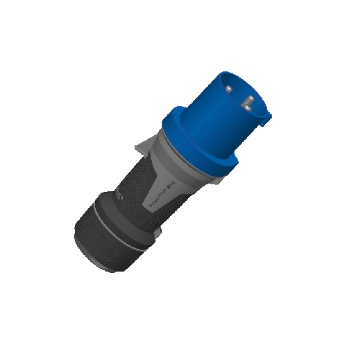 63A3P 6H230V штекер PowerTOP Xtra з гумовим покриттям IP44