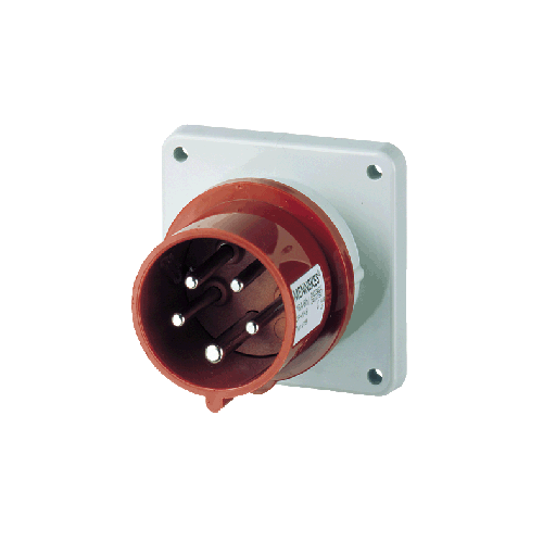 Штекер 16A 5P 6H 400V IP44 панельный  Mennekes