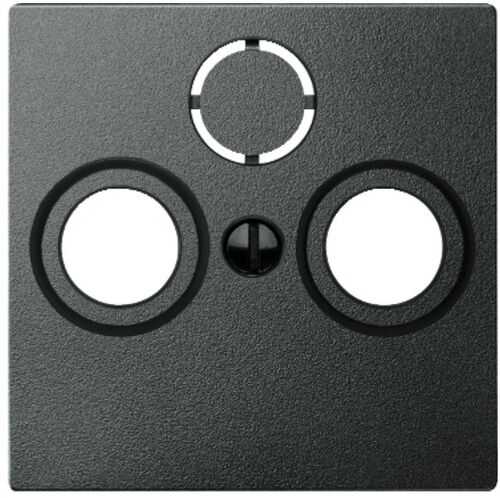 SYSTEM M накладка для антенних розеток Роз'єм TV-FM-SAT АНТРАЦИТ Schneider Electric Merten MTN297514