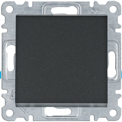 Вимикач 1 клавішний універсальний Lumina, чорний, 10АХ/230В Hager WL0023