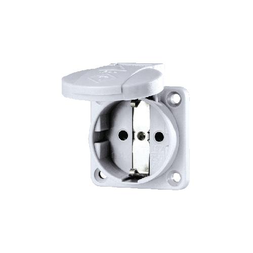 Розетка 16А 2п+З 230В SCHUKO IP54 панельная с винтовыми клеммами серая Mennekes