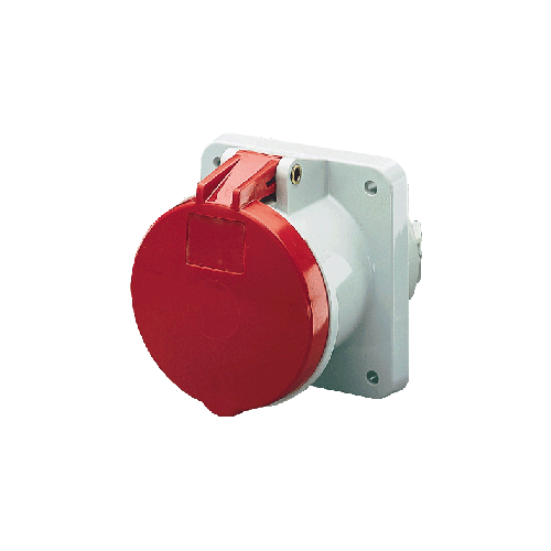 Розетка 63A 4P 6H 400V  IP44 панельная прямая Mennekes