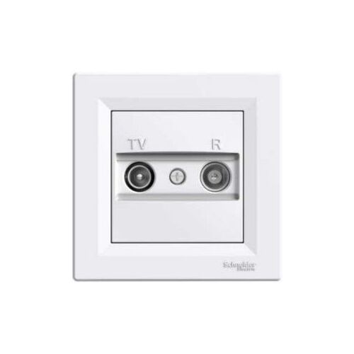 Телевізійна розетка TV-R кінцева (1Дб) (білий) Asfora