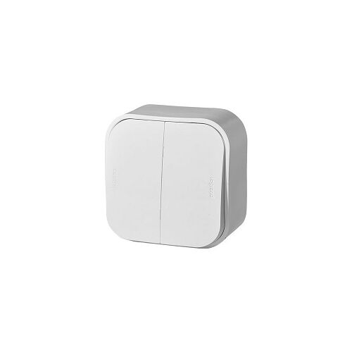 Вимикач двоклавішний 10А 250 В Forix (Quteo) (білий)