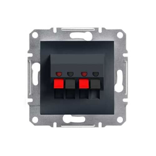 Аудио розетка Asfora Антрацит