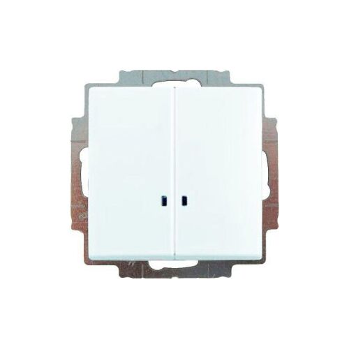 2006/5 UCGL-94-507 Выключатель 2-клавишный (сх. 5) с подсветкой Basic 55 цвет-белый ABB