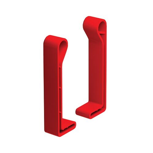 Заглушка торцева для профіля 100 пластик червоного кольору RAL3020 ДКС