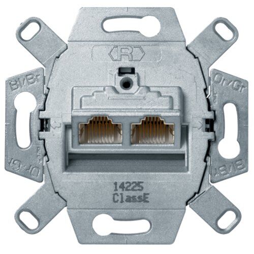 Розетка UAE компьютерная 2хRJ45 8/8-полюсная экранованная Кат.6 класс E BERKER