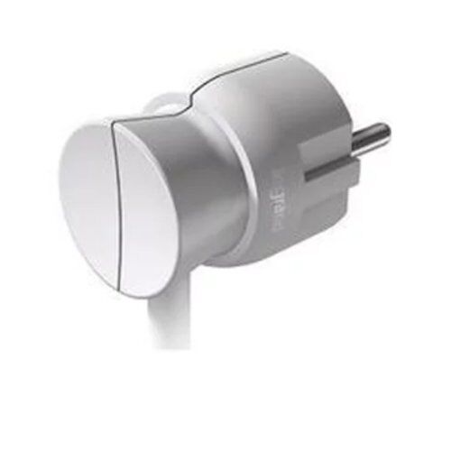 Вилка с заземлением с боковым входом Белая Legrand