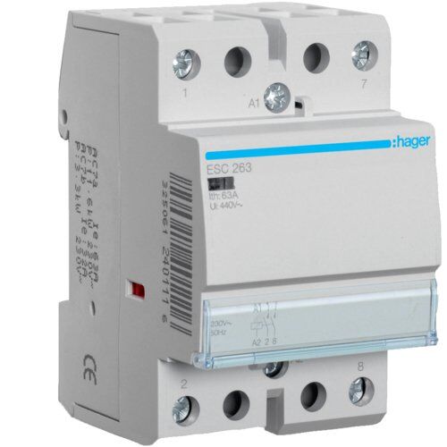 Контактор 63A 2НВ 230В АС 3-модуля HAGER