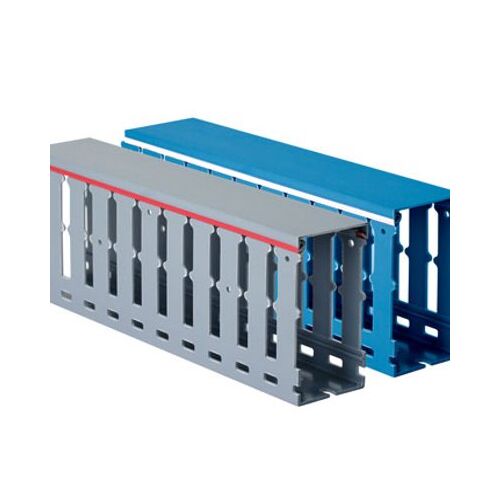 Кабель-канал перфорированный короб RL12 60x 80 шаг 20мм перф. 8мм L=2м Серый QUADRO  ДКС