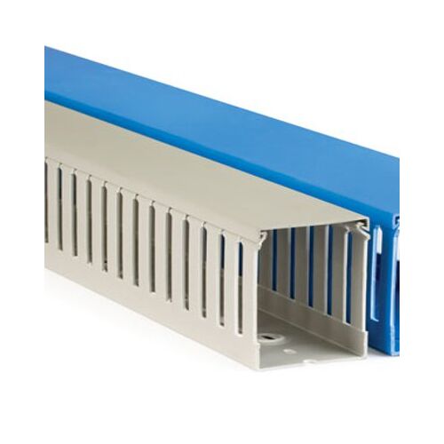 Кабель-канал перфорированный короб T1 15x 40 шаг 12,5мм перф. 5мм L=2м Серый QUADRO  ДКС