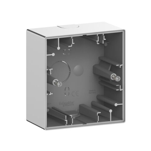 Merten D-Life коробка 1 пост нержавіюча cталь