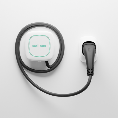 Домашня зарядна станція  Pulsar 230В/400В 32А 22кВт для електромобілів біла роз'єм Тype 2 кабель 5м