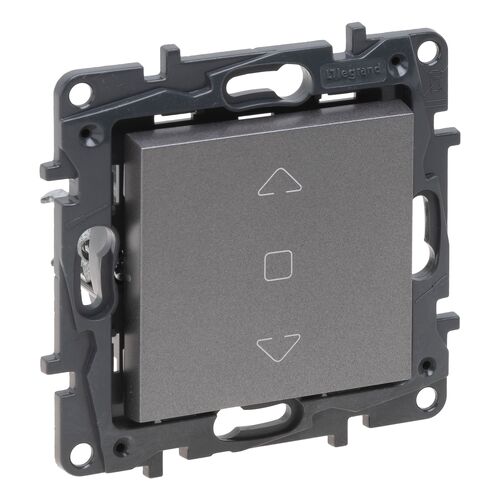 NILOE STEP Выключатель жалюзи 3-позиционный 6А, 250 В, Цвет Сталь