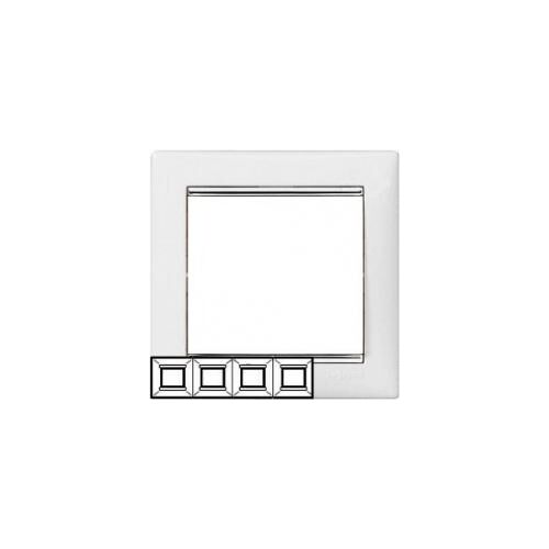 Рамка 4-місцева Валена колір: білий / срібло