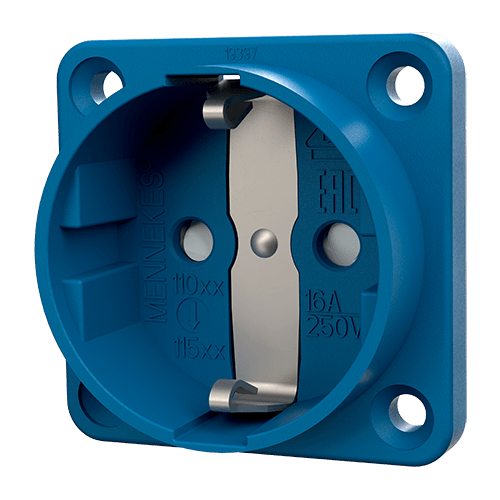 Розетка 16A 2p+E 230V SCHUKO IP20 панельная Mennekes