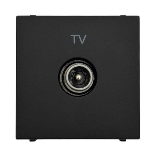 N2250.7 NT Розетка TV индивидуальная, 2 модульный., Zenit (черный матовый)