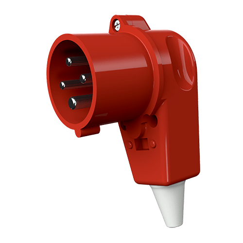 Силовий роз'єм 16A4P 6H400V кутовий штекер IP44 Меннекес