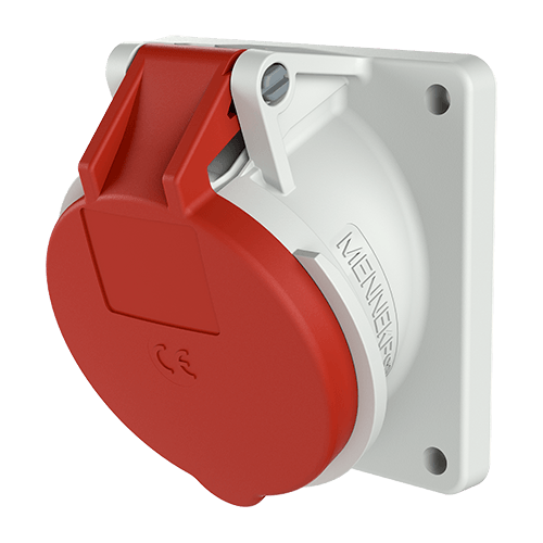 Розетка 32A 5P 6H 400V  IP44 панельная  Mennekes