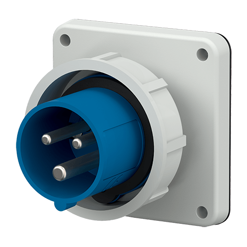 Силовий роз'єм 16A3P 6H230V панельний штекер IP67 Меннекес